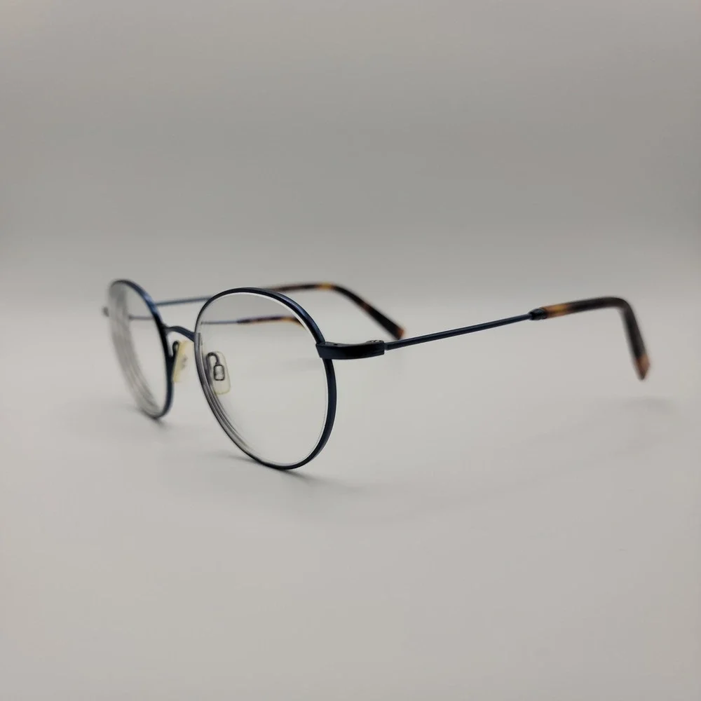Warby Parker Milton 2550 Eyeglasses Frames Only 50-19-142 Navy Tortoise Round